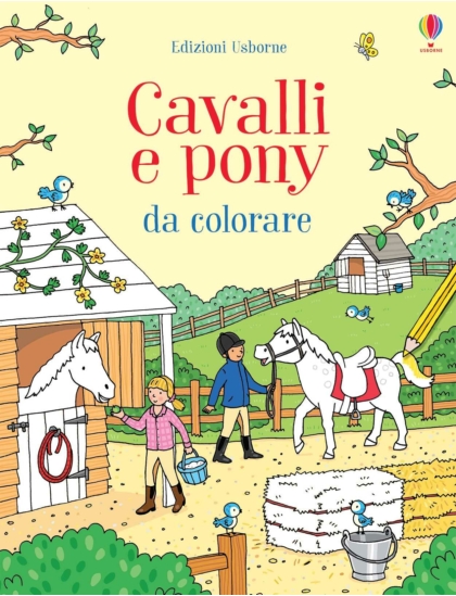 First Colouring Book Horses and Ponies 9781474946445 Okoskönyv Angol gyerekkönyv és ifjúsági könyv Usborne