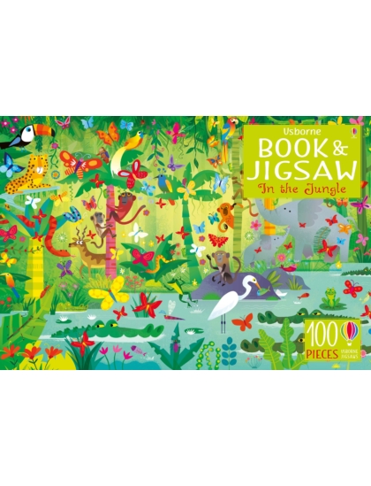 Usborne Book and Jigsaw In the Jungle 9781474947794 Okoskönyv Angol gyerekkönyv és ifjúsági könyv Usborne