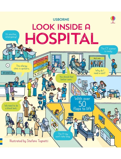 Look Inside a Hospital 9781474948166 Okoskönyv Angol gyerekkönyv és ifjúsági könyv Usborne