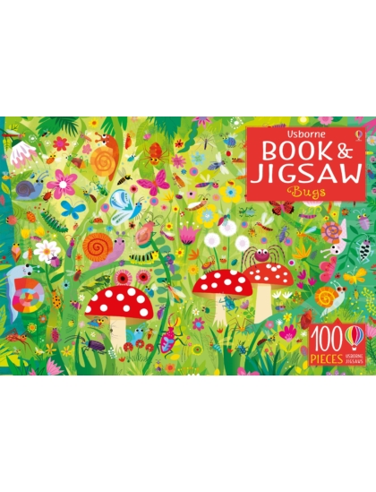 Usborne Book and Jigsaw Bugs 9781474949927 Okoskönyv Angol gyerekkönyv és ifjúsági könyv Usborne