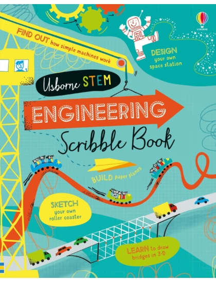 Engineering Scribble Book 9781474950763 Okoskönyv Angol gyerekkönyv és ifjúsági könyv Usborne