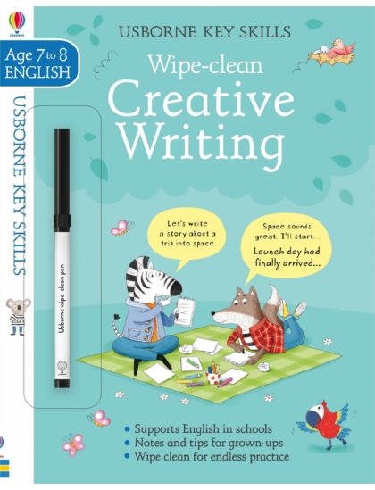 Wipe-Clean Creative Writing 7-8 9781474951098 Okoskönyv Angol gyerekkönyv és ifjúsági könyv Usborne