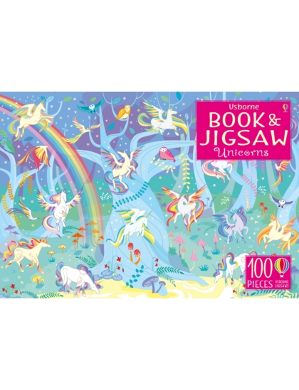 Usborne Book and Jigsaw Unicorns 9781474952699 Okoskönyv Angol gyerekkönyv és ifjúsági könyv Usborne