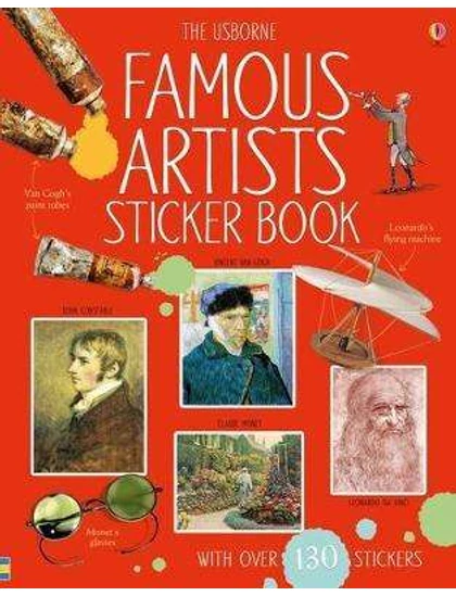 Famous Artists Sticker Book 9781474953122 Okoskönyv Angol gyerekkönyv és ifjúsági könyv Usborne