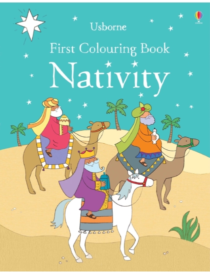 First Colouring Book Nativity 9781474956642 Okoskönyv Angol gyerekkönyv és ifjúsági könyv Usborne