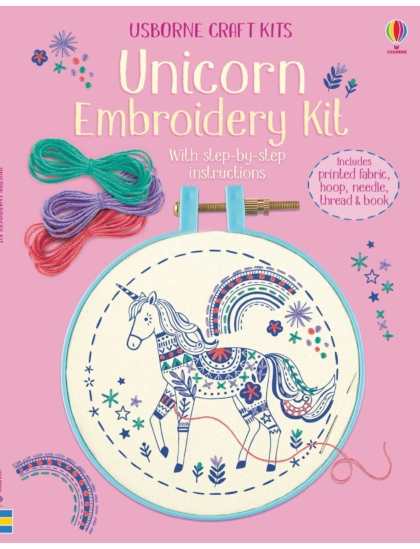 Embroidery Kit: Unicorn 9781474957540 Okoskönyv Angol gyerekkönyv és ifjúsági könyv Usborne
