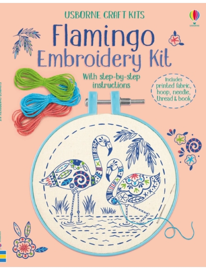 Embroidery Kit: Flamingo 9781474959643 Okoskönyv Angol gyerekkönyv és ifjúsági könyv Usborne