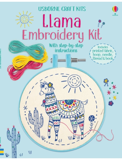 Embroidery Kit: Llama 9781474959650 Okoskönyv Angol gyerekkönyv és ifjúsági könyv Usborne