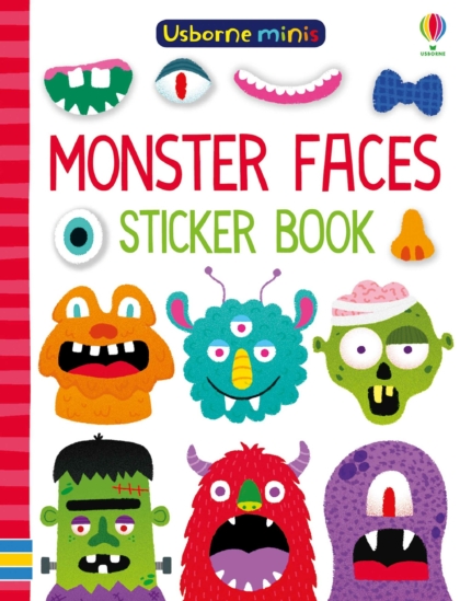 Monster Faces Sticker Book 9781474960311 Okoskönyv Angol gyerekkönyv és ifjúsági könyv Usborne