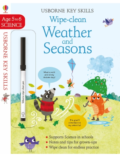 Wipe-Clean Weather and Seasons 5-6 9781474965255 Okoskönyv Angol gyerekkönyv és ifjúsági könyv Usborne