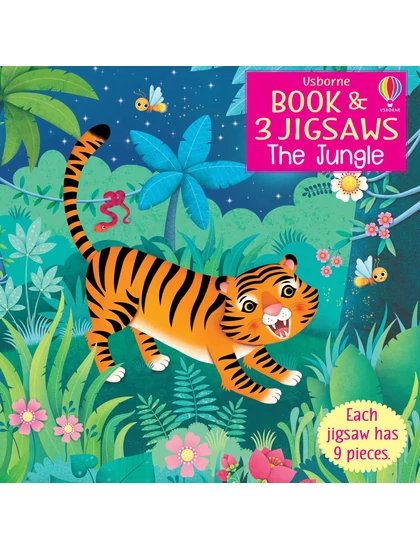 Usborne Book and 3 Jigsaws: The Jungle 9781474969413 Okoskönyv Angol gyerekkönyv és ifjúsági könyv Usborne