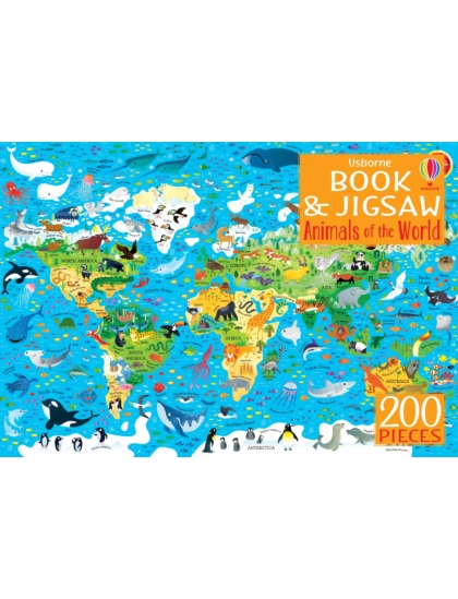 Usborne Book and Jigsaw Animals of the World 9781474969420 Okoskönyv Angol gyerekkönyv és ifjúsági könyv Usborne