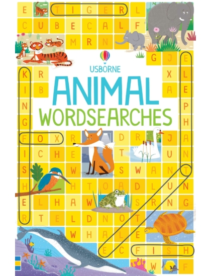 Animal Wordsearches 9781474975155 Okoskönyv Angol gyerekkönyv és ifjúsági könyv Usborne
