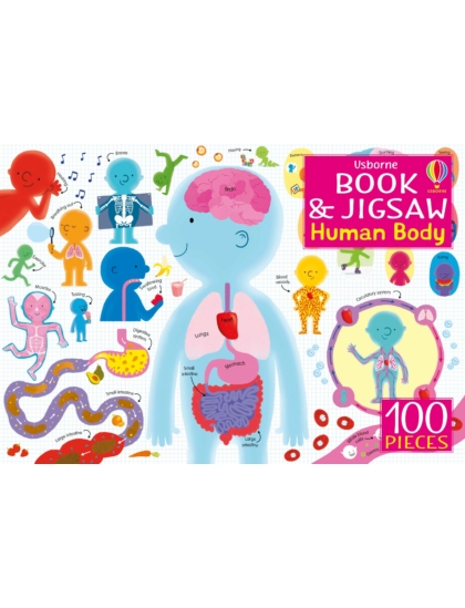Usborne Book and Jigsaw Human Body 9781474985291 Okoskönyv Angol gyerekkönyv és ifjúsági könyv Usborne