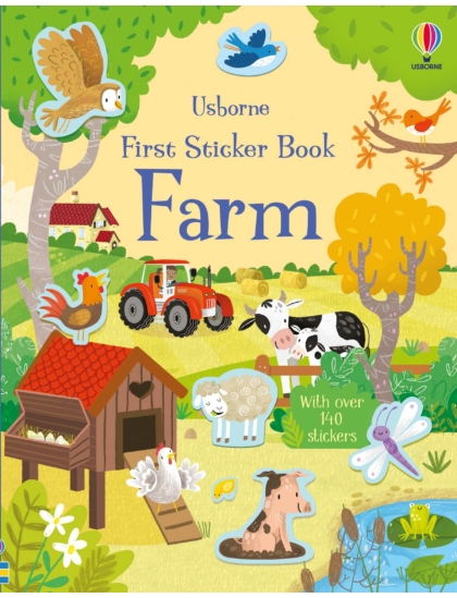 First Sticker Book Farm 9781474986601 Okoskönyv Angol gyerekkönyv és ifjúsági könyv Usborne